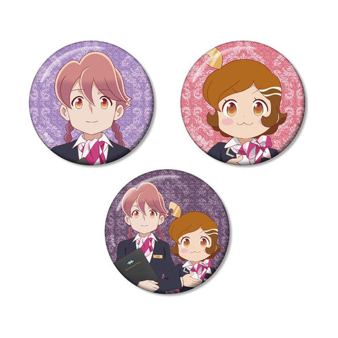 『アポカリプスホテル』描き下ろし ホテルモントレ制服ver. グリッター缶バッジ3個セット